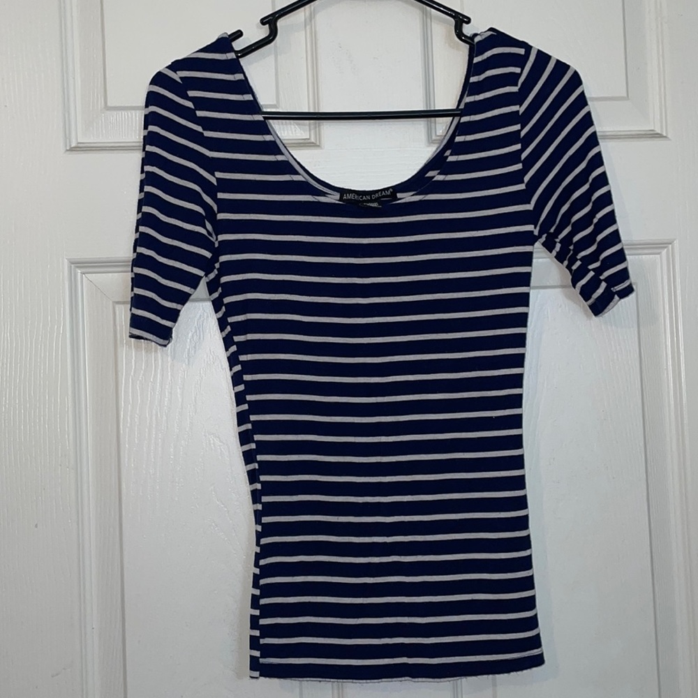 American dream. Blue & white striped. Size XS